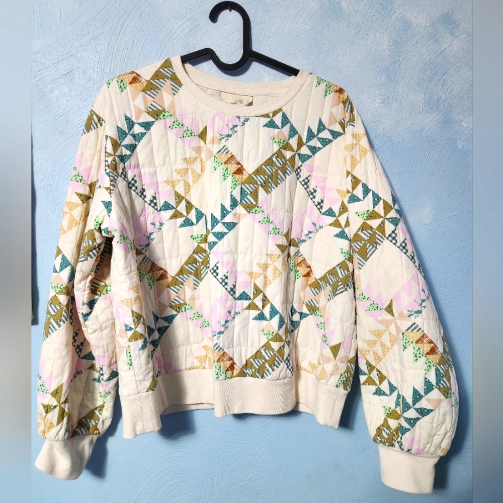 Cropped Quilt Sweater Universal Thread